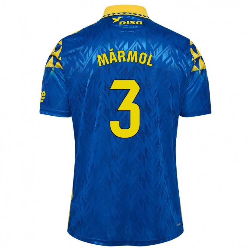 Danxen Herren Mika Mármol #3 Blau Gelb Auswärtstrikot Trikot 2024/25 T-Shirt