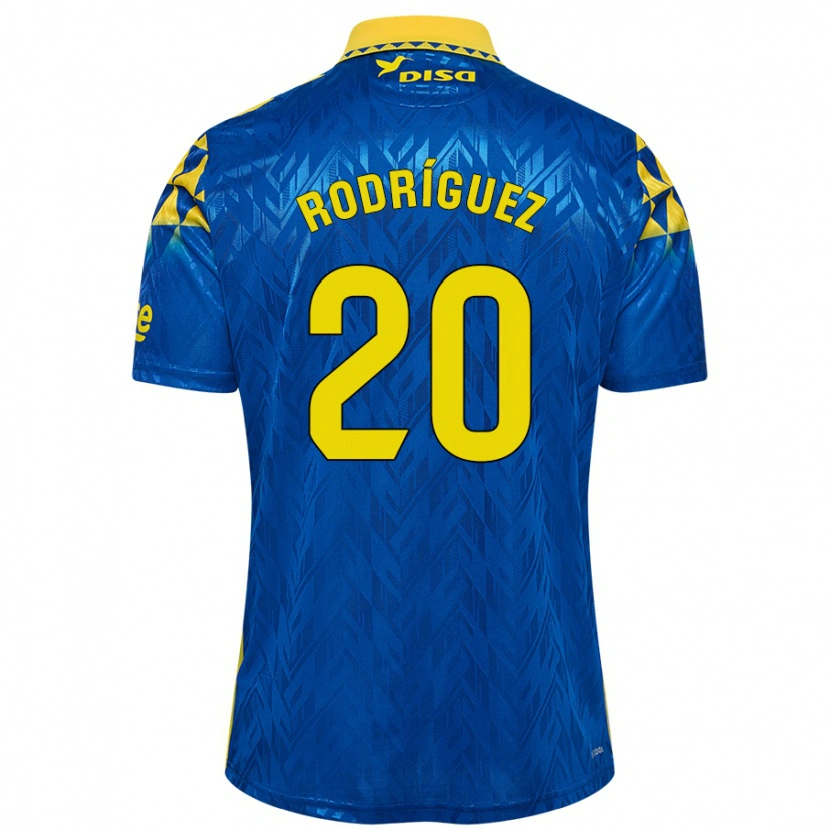 Danxen Herren Kirian Rodríguez #20 Blau Gelb Auswärtstrikot Trikot 2024/25 T-Shirt