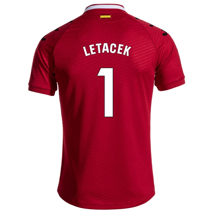 Danxen Herren Jiri Letacek #1 Dunkelrot Auswärtstrikot Trikot 2024/25 T-Shirt