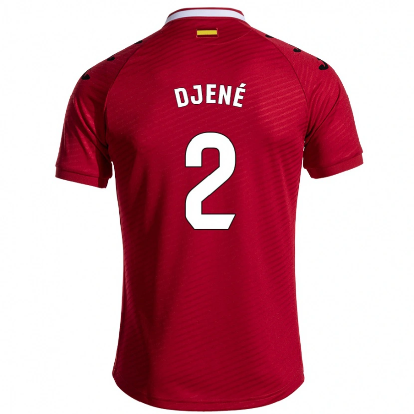 Danxen Herren Djené #2 Dunkelrot Auswärtstrikot Trikot 2024/25 T-Shirt