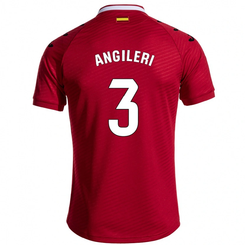 Danxen Herren Fabrizio Angileri #3 Dunkelrot Auswärtstrikot Trikot 2024/25 T-Shirt