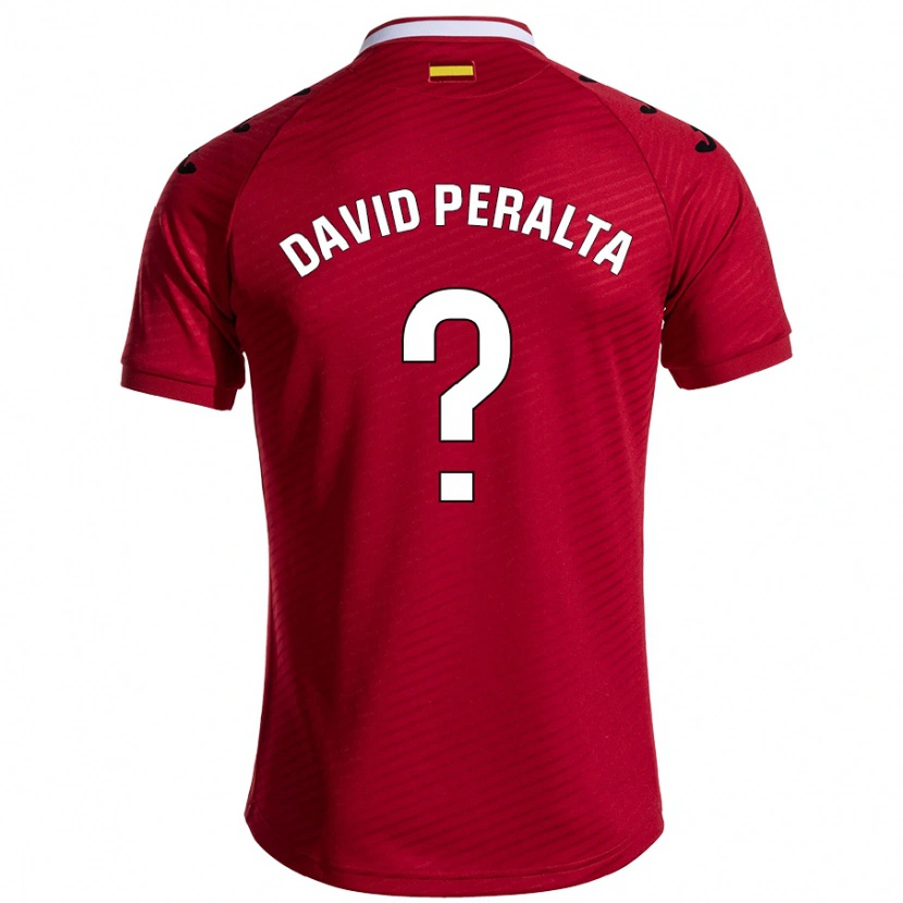 Danxen Herren Juan David Peralta #0 Dunkelrot Auswärtstrikot Trikot 2024/25 T-Shirt