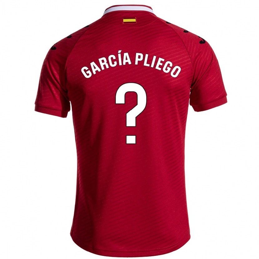 Danxen Herren Hugo García Pliego #0 Dunkelrot Auswärtstrikot Trikot 2024/25 T-Shirt