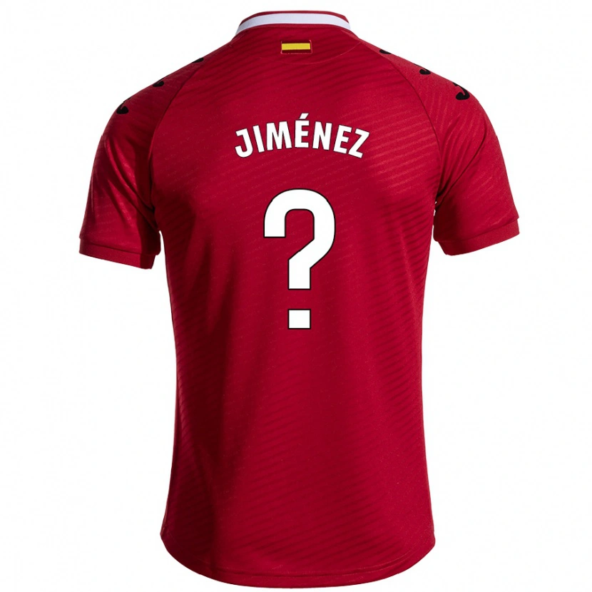 Danxen Herren Javier Jiménez #0 Dunkelrot Auswärtstrikot Trikot 2024/25 T-Shirt