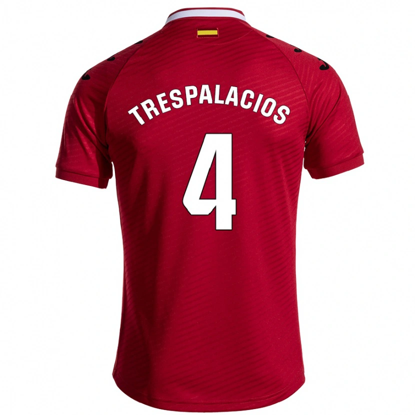 Danxen Herren Adrián Trespalacios #4 Dunkelrot Auswärtstrikot Trikot 2024/25 T-Shirt