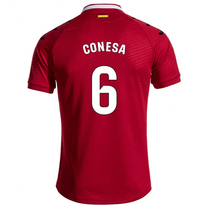 Danxen Herren Nico Conesa #6 Dunkelrot Auswärtstrikot Trikot 2024/25 T-Shirt