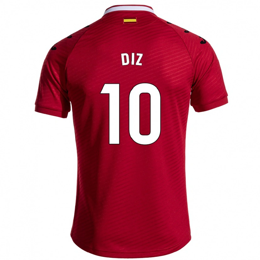 Danxen Herren Rafa Diz #10 Dunkelrot Auswärtstrikot Trikot 2024/25 T-Shirt