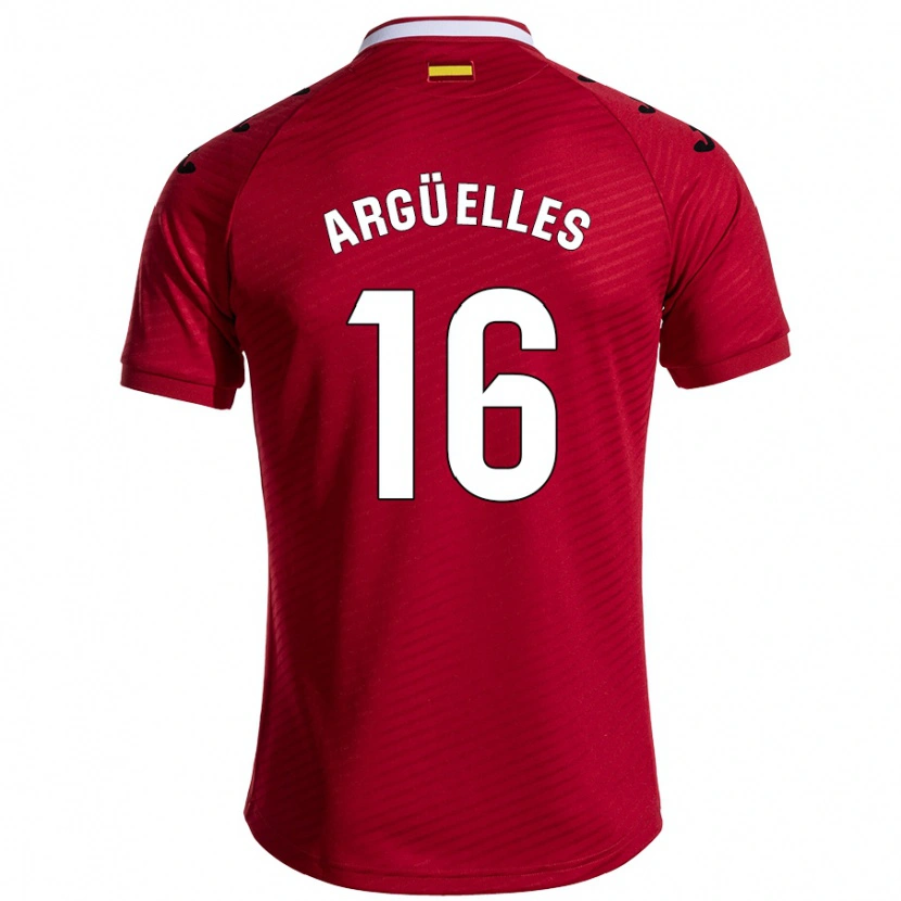 Danxen Herren David Argüelles #16 Dunkelrot Auswärtstrikot Trikot 2024/25 T-Shirt
