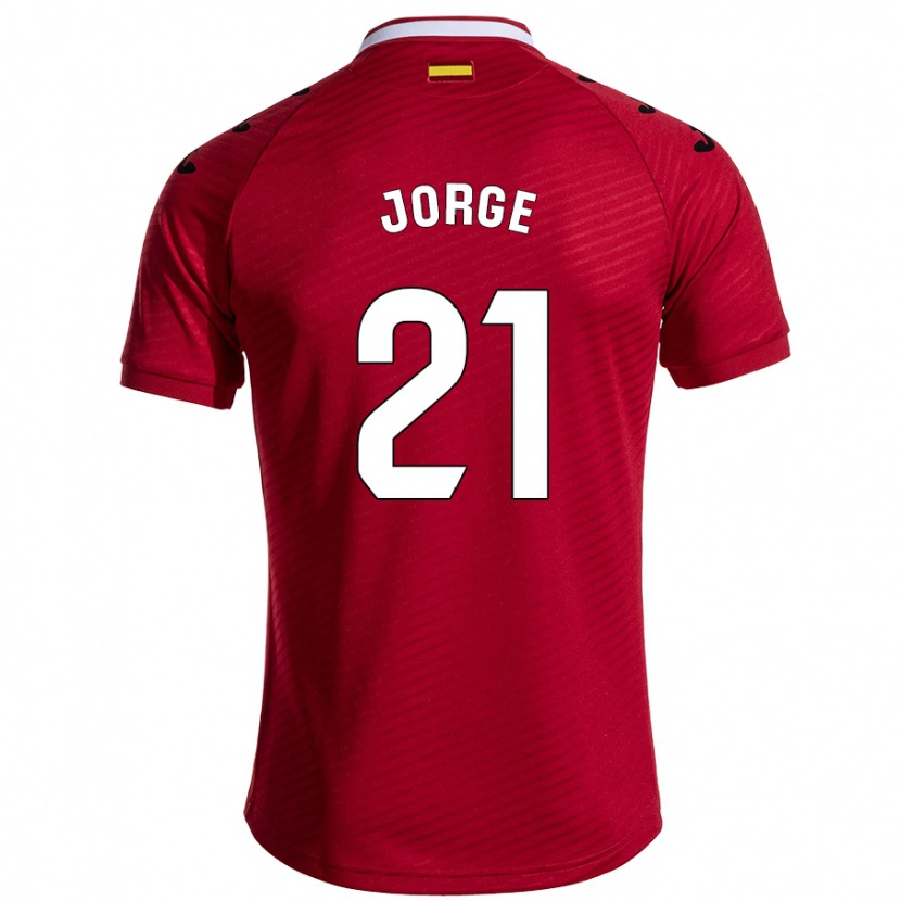 Danxen Herren Jeremy Jorge #21 Dunkelrot Auswärtstrikot Trikot 2024/25 T-Shirt
