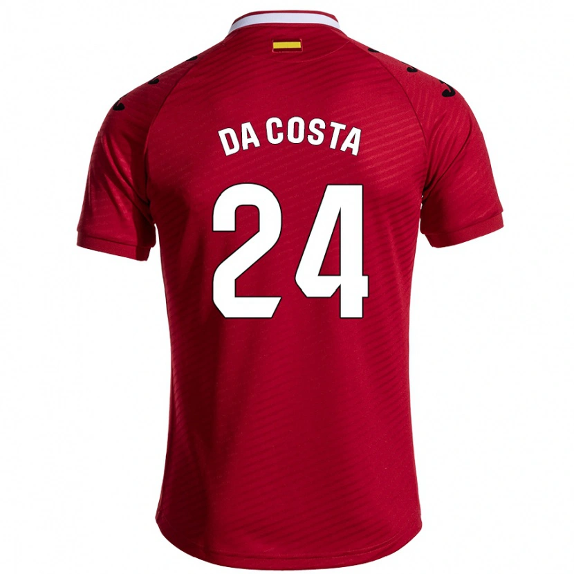 Danxen Herren Coba Da Costa #24 Dunkelrot Auswärtstrikot Trikot 2024/25 T-Shirt