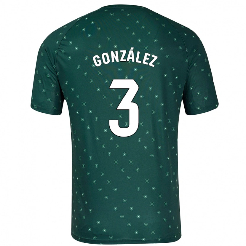Danxen Herren Edgar González #3 Dunkelgrün Auswärtstrikot Trikot 2024/25 T-Shirt