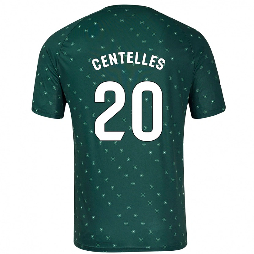Danxen Herren Álex Centelles #20 Dunkelgrün Auswärtstrikot Trikot 2024/25 T-Shirt