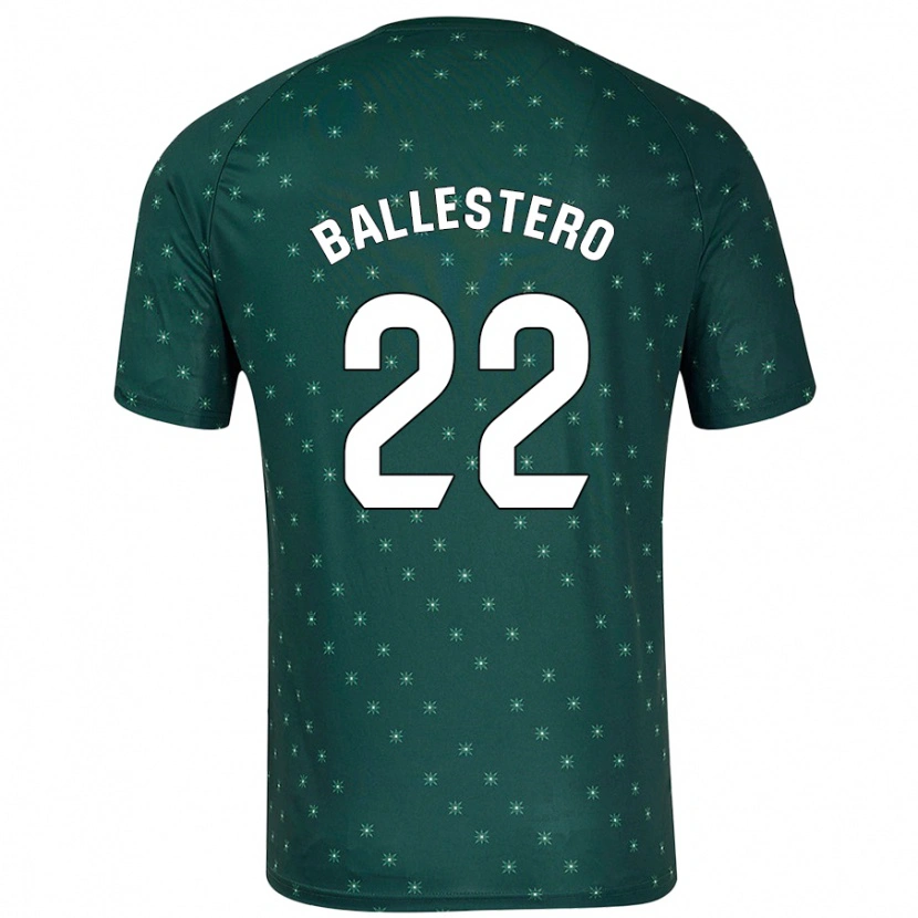 Danxen Herren Carlos Ballestero #22 Dunkelgrün Auswärtstrikot Trikot 2024/25 T-Shirt