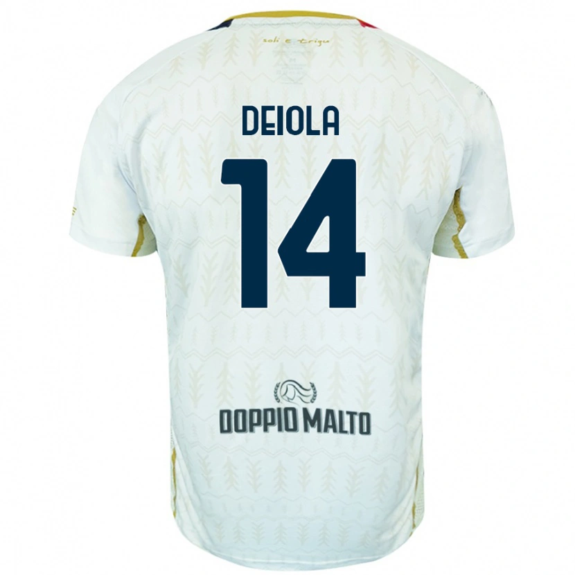 Danxen Herren Alessandro Deiola #14 Weiß Auswärtstrikot Trikot 2024/25 T-Shirt