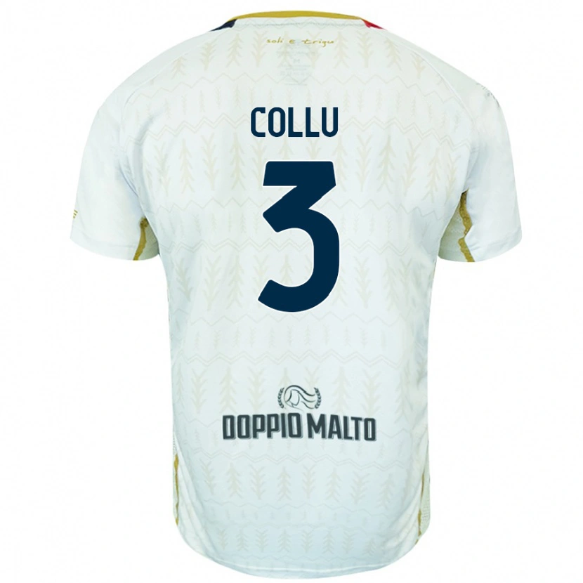 Danxen Herren Davide Collu #3 Weiß Auswärtstrikot Trikot 2024/25 T-Shirt