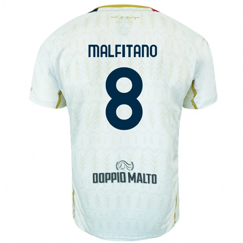 Danxen Herren Roberto Malfitano #8 Weiß Auswärtstrikot Trikot 2024/25 T-Shirt