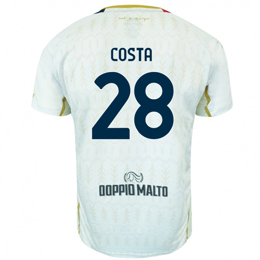 Danxen Herren Luca Costa #28 Weiß Auswärtstrikot Trikot 2024/25 T-Shirt