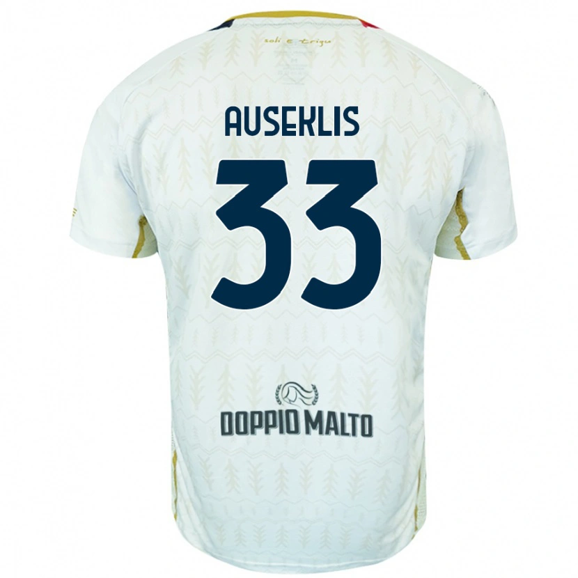 Danxen Herren Henrijs Auseklis #33 Weiß Auswärtstrikot Trikot 2024/25 T-Shirt