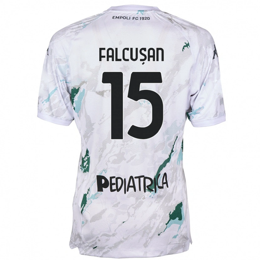Danxen Herren Darius Fălcușan #15 Grau Auswärtstrikot Trikot 2024/25 T-Shirt