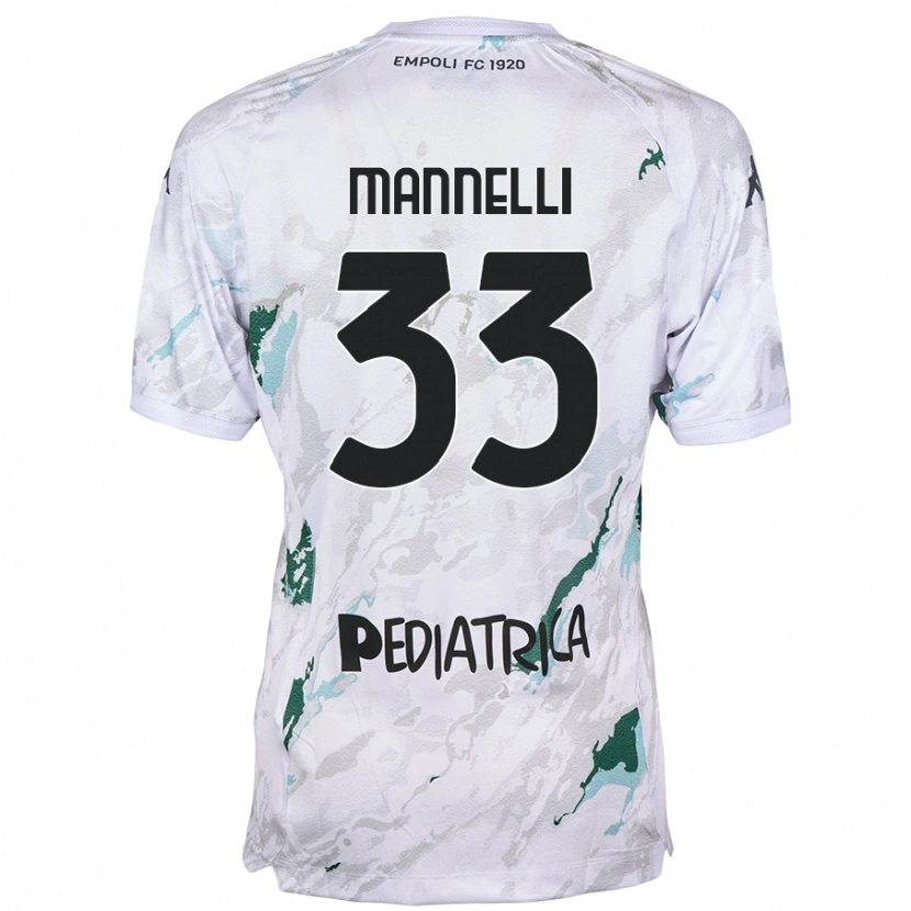 Danxen Herren Matteo Mannelli #33 Grau Auswärtstrikot Trikot 2024/25 T-Shirt