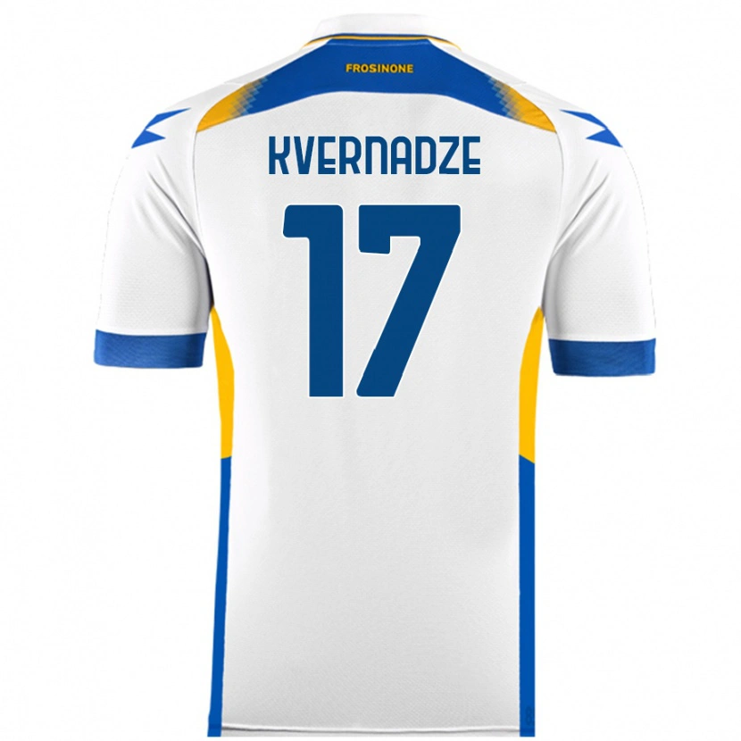Danxen Herren Giorgi Kvernadze #17 Weiß Auswärtstrikot Trikot 2024/25 T-Shirt
