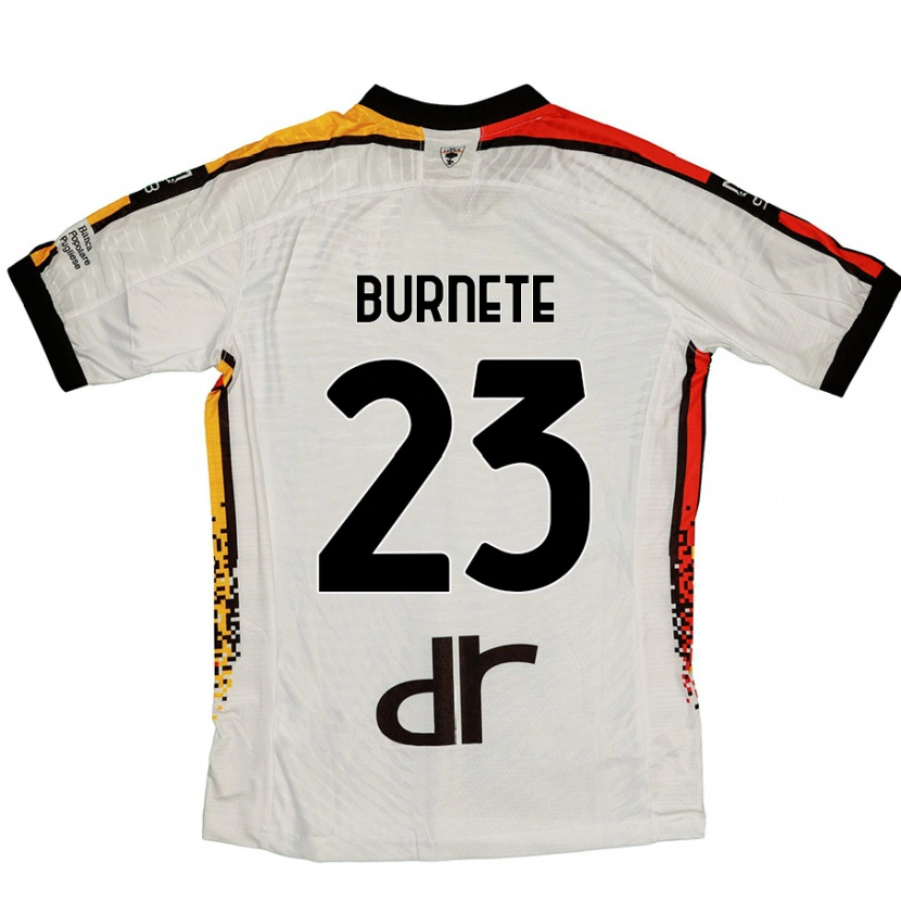 Danxen Herren Rareș Burnete #23 Weiß Schwarz Auswärtstrikot Trikot 2024/25 T-Shirt