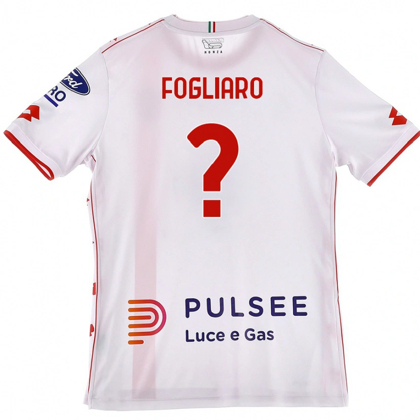 Danxen Herren Christian Fogliaro #0 Weiß Rot Auswärtstrikot Trikot 2024/25 T-Shirt