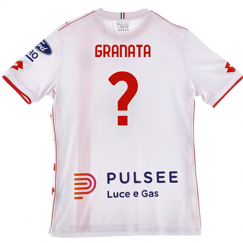 Danxen Herren Giorgio Granata #0 Weiß Rot Auswärtstrikot Trikot 2024/25 T-Shirt
