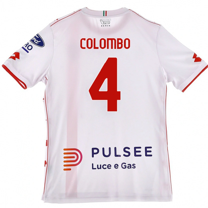 Danxen Herren Leonardo Colombo #4 Weiß Rot Auswärtstrikot Trikot 2024/25 T-Shirt