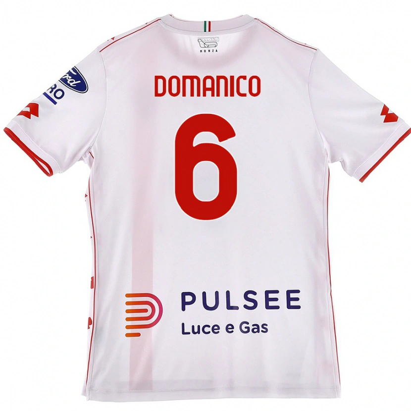 Danxen Herren Saverio Domanico #6 Weiß Rot Auswärtstrikot Trikot 2024/25 T-Shirt