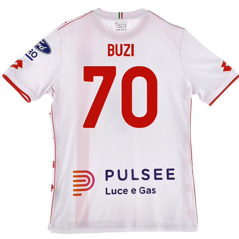 Danxen Herren Luis Buzi #70 Weiß Rot Auswärtstrikot Trikot 2024/25 T-Shirt