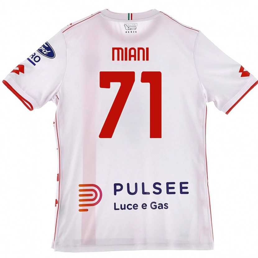 Danxen Herren Arthur Miani #71 Weiß Rot Auswärtstrikot Trikot 2024/25 T-Shirt