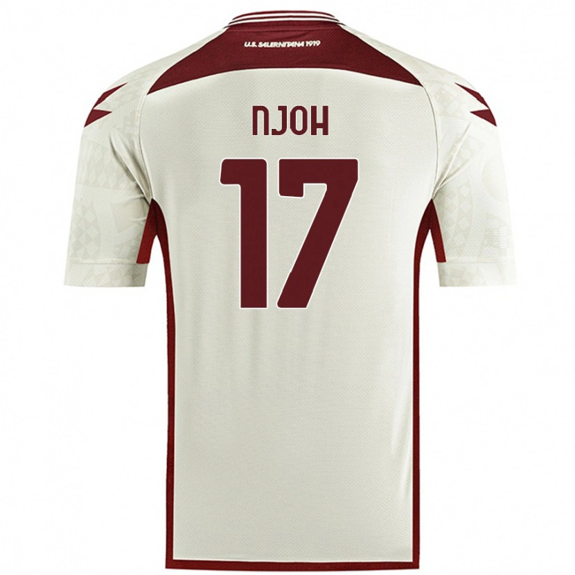 Danxen Herren Lilian Njoh #17 Cremefarben Auswärtstrikot Trikot 2024/25 T-Shirt
