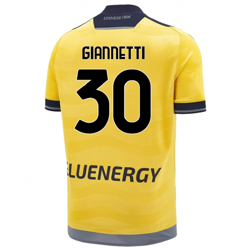 Danxen Herren Lautaro Giannetti #30 Golden Auswärtstrikot Trikot 2024/25 T-Shirt