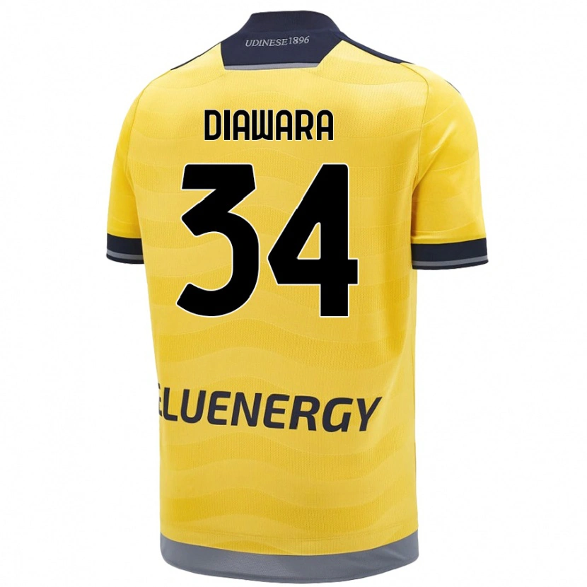 Danxen Herren Sekou Diawara #34 Golden Auswärtstrikot Trikot 2024/25 T-Shirt