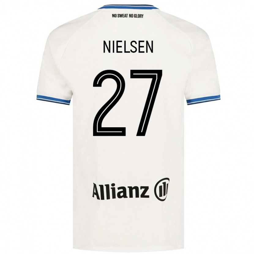 Danxen Herren Casper Nielsen #27 Weiß Auswärtstrikot Trikot 2024/25 T-Shirt