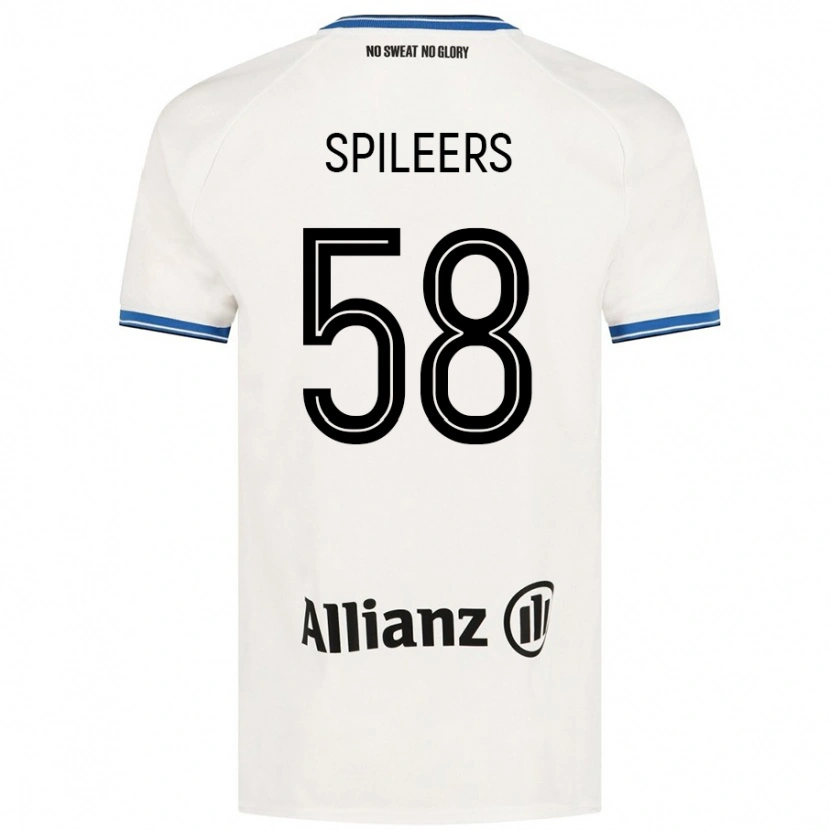 Danxen Herren Jorne Spileers #58 Weiß Auswärtstrikot Trikot 2024/25 T-Shirt