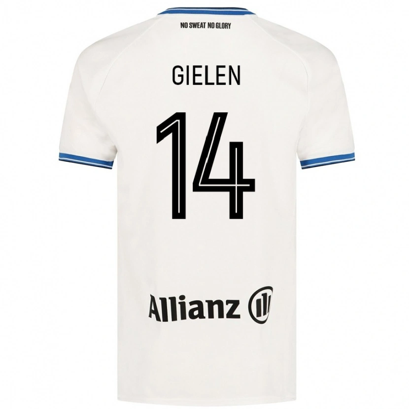 Danxen Herren Sterre Gielen #14 Weiß Auswärtstrikot Trikot 2024/25 T-Shirt
