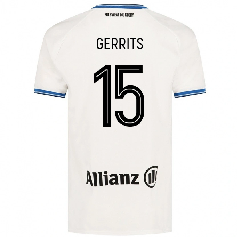 Danxen Herren Melanie Gerrits #15 Weiß Auswärtstrikot Trikot 2024/25 T-Shirt