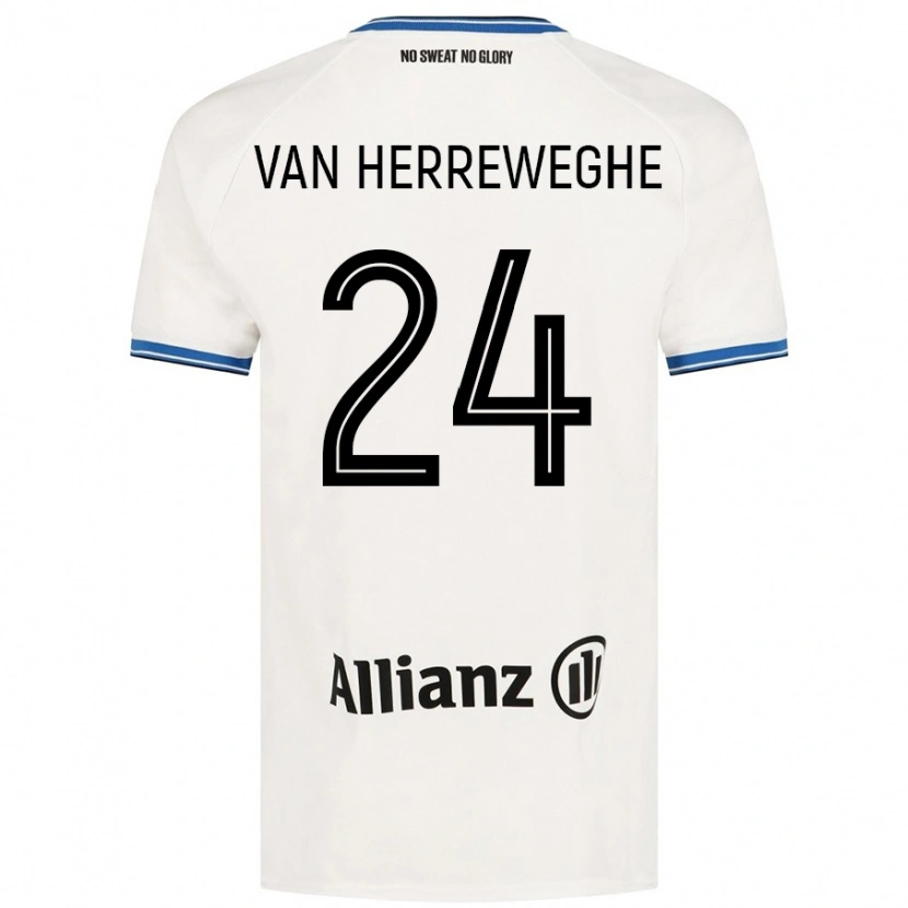 Danxen Herren Febe Van Herreweghe #24 Weiß Auswärtstrikot Trikot 2024/25 T-Shirt