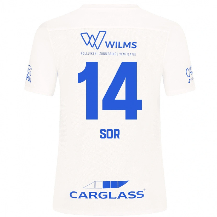 Danxen Herren Yira Sor #14 Weiß Auswärtstrikot Trikot 2024/25 T-Shirt