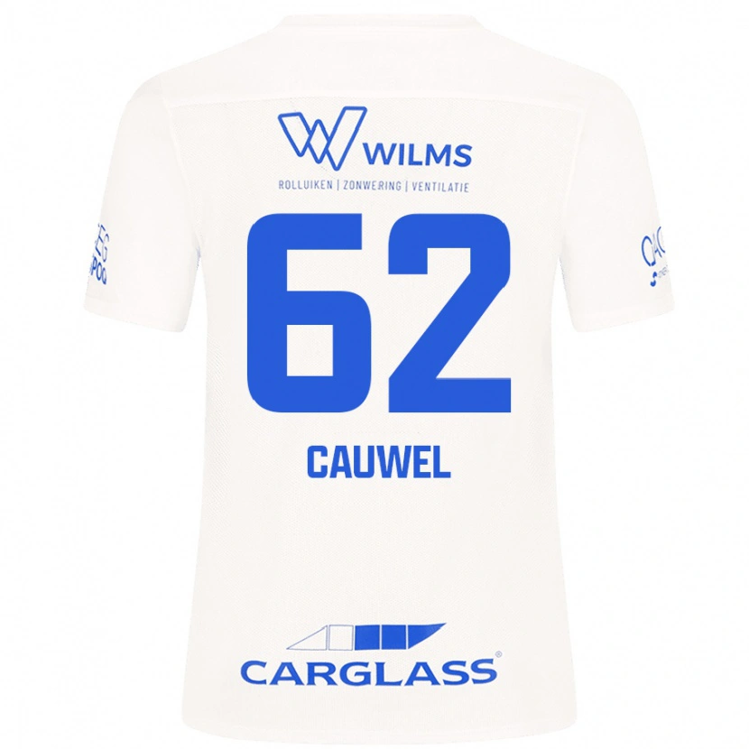 Danxen Herren Michiel Cauwel #62 Weiß Auswärtstrikot Trikot 2024/25 T-Shirt