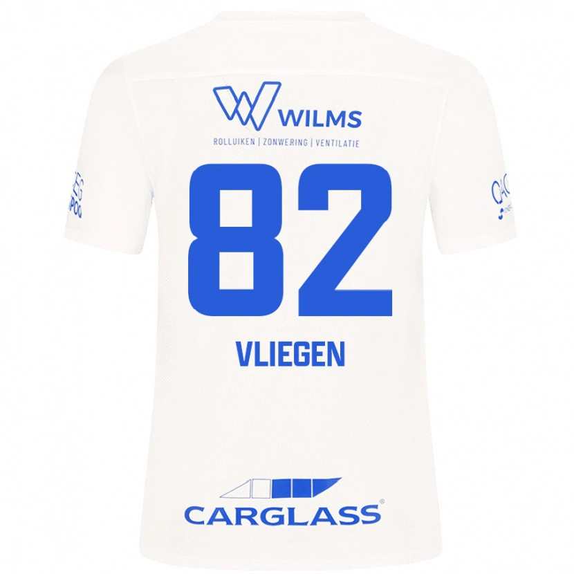 Danxen Herren Olivier Vliegen #82 Weiß Auswärtstrikot Trikot 2024/25 T-Shirt