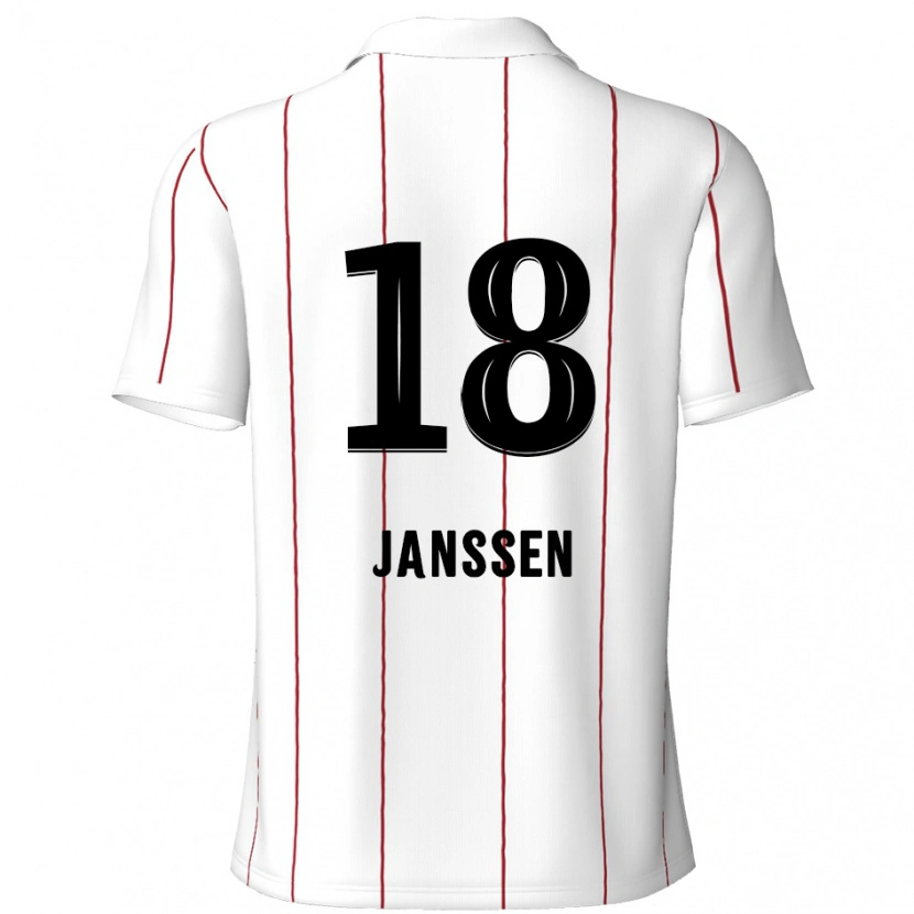Danxen Herren Vincent Janssen #18 Weiß Schwarz Auswärtstrikot Trikot 2024/25 T-Shirt