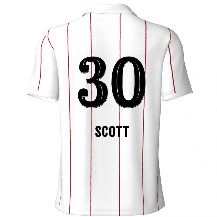 Danxen Herren Christopher Scott #30 Weiß Schwarz Auswärtstrikot Trikot 2024/25 T-Shirt