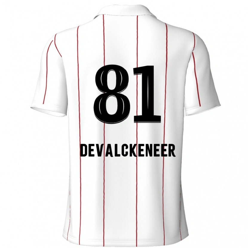 Danxen Herren Niels Devalckeneer #81 Weiß Schwarz Auswärtstrikot Trikot 2024/25 T-Shirt