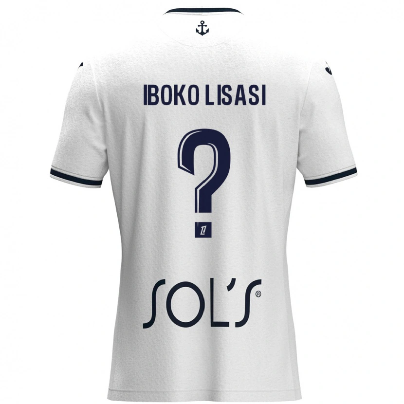 Danxen Herren Malachie Iboko Lisasi #0 Weiß Dunkelblau Auswärtstrikot Trikot 2024/25 T-Shirt