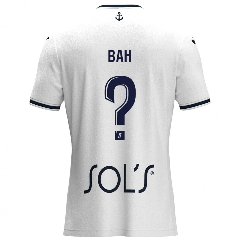 Danxen Herren Thierno Bah #0 Weiß Dunkelblau Auswärtstrikot Trikot 2024/25 T-Shirt