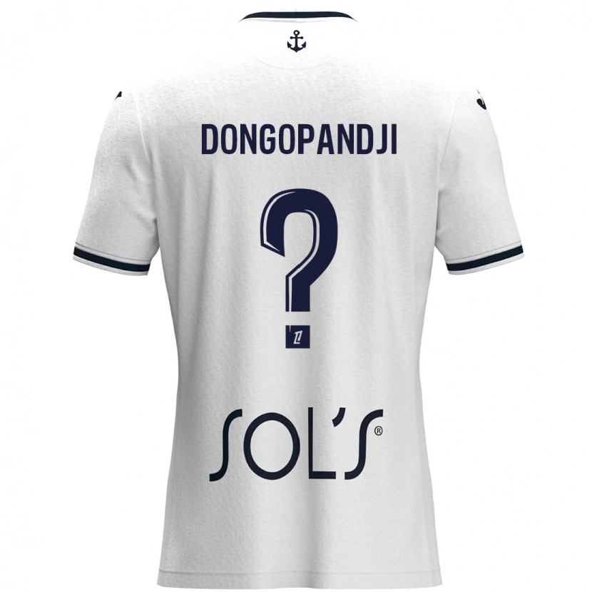 Danxen Herren Hakim Dongopandji #0 Weiß Dunkelblau Auswärtstrikot Trikot 2024/25 T-Shirt