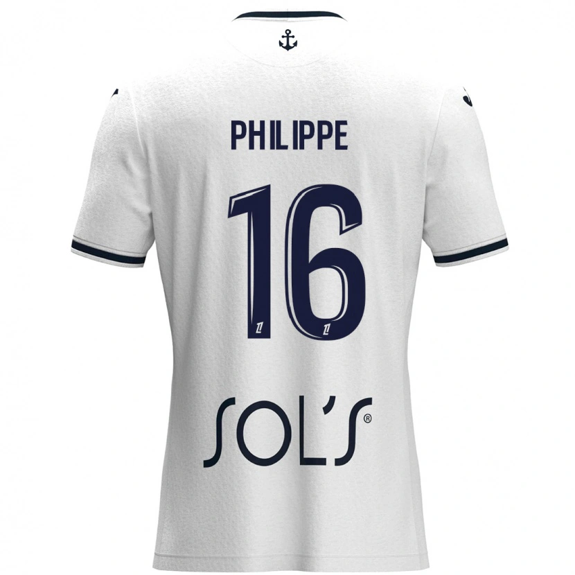 Danxen Herren Laëtitia Philippe #16 Weiß Dunkelblau Auswärtstrikot Trikot 2024/25 T-Shirt